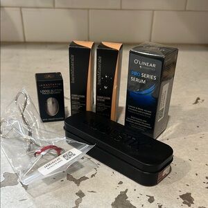 Makeup and Skincare Set with Kevyn Aucoin Eyelash Curler. All new in box!